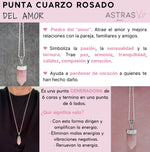 COLLAR PUNTA CUARZO ROSADO (Del Amor)