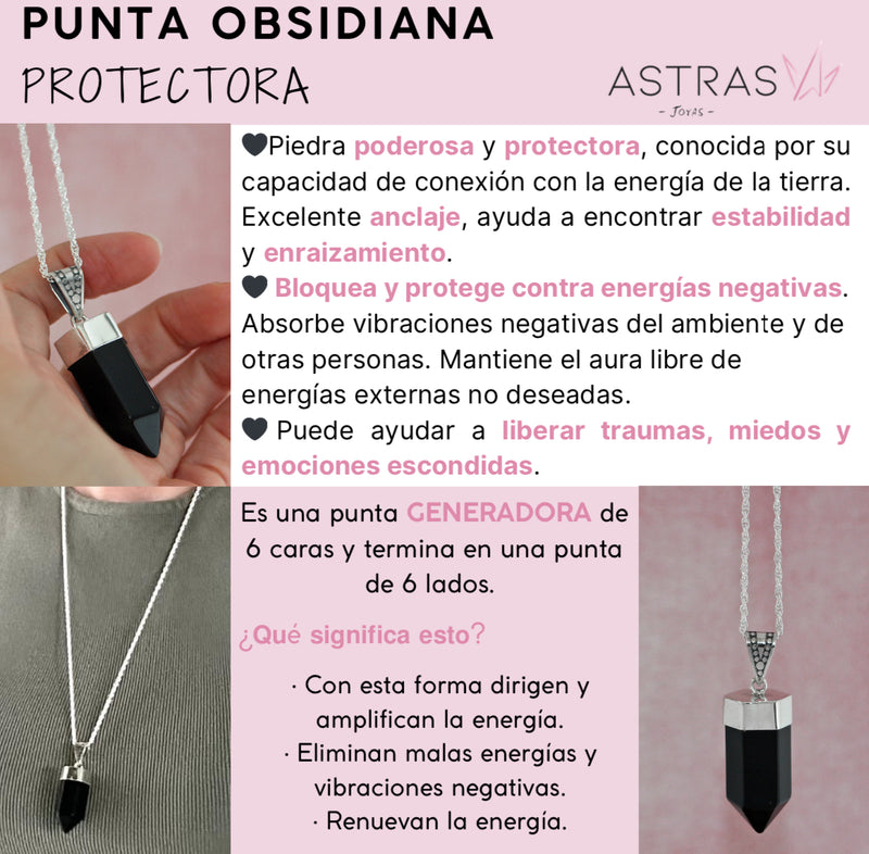 COLLAR PUNTA OBSIDIANA (Protectora)